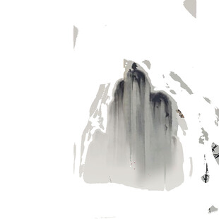 水墨画 山
