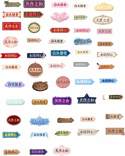 天作之合永结同心白头偕老手举牌