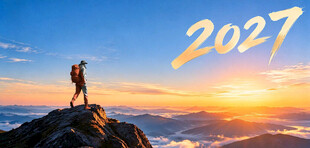 2027登山励志摄影风格背景