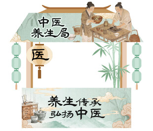 中医养生国风边框