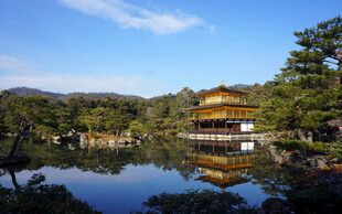 京都金阁寺湖景