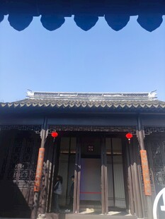 中式古建门楼景观