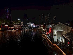 江南水乡夜景