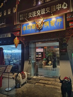 临街商铺夜景实拍