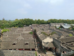 古村落屋顶俯瞰