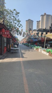 城镇商业街街景