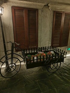 复古铁艺装饰花车
