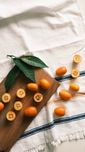 新鲜金桔静物摆拍