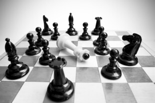 国际象棋黑白特写