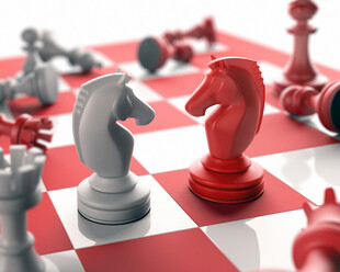 国际象棋双马对峙