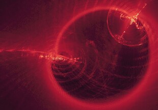 红色宇宙星球光晕