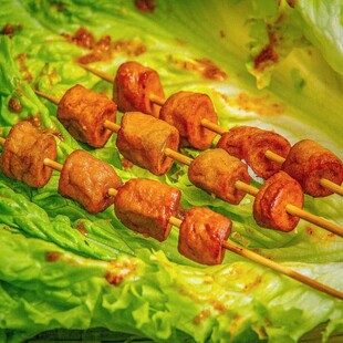 香辣烤面筋串