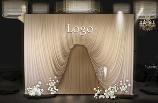 金属墙面logo展示样机