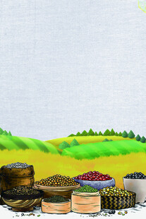 乡野五谷杂粮丰收插画