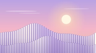 粉紫山水插画