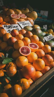 超市西柚鲜果陈列