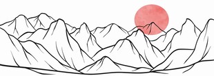 山水落日素材