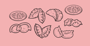 饺子矢量图