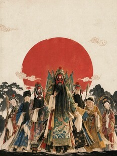 红日赐福图