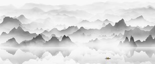 水墨山水国风意境图