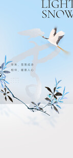小雪节气国风创意海报