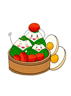 端午卡通粽子插画