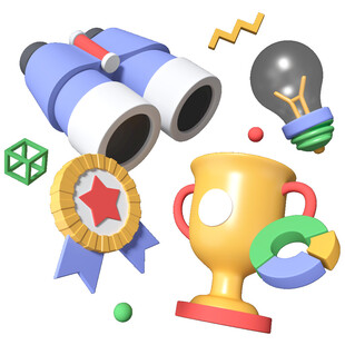 3D成就探索创意元素