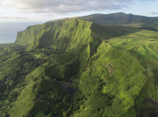 滨海青绿山野风光