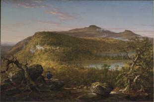 山野湖景古典油画