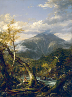 秋日山野风景油画