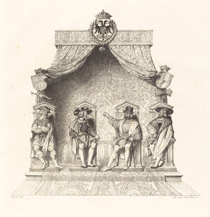 欧式古典建筑雕刻版画
