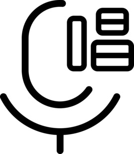 唱字麦克风创意图标