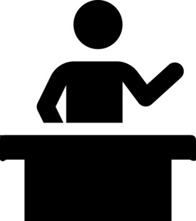 演讲人物剪影图标