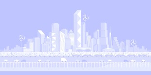 淡紫都市背景