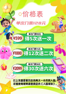 儿童乐园票价优惠海报