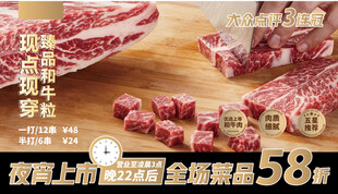 鲜牛肉上新促销海报