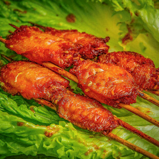 香辣烤鸡翅串