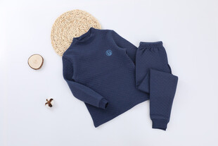 藏青休闲家居服套装