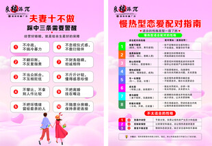 婚恋相处科普宣传海报