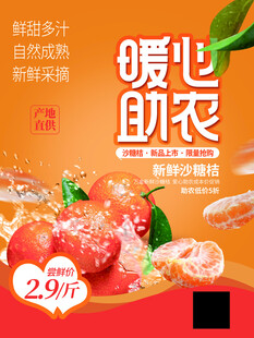 暖心助农荔枝促销海报