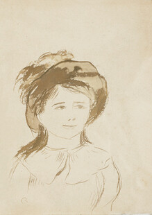复古女性素描肖像