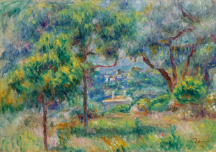 印象派林间风景油画