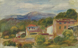 郊野乡村风景油画