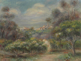 郊野乡村风景油画