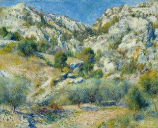 印象派山间风景油画