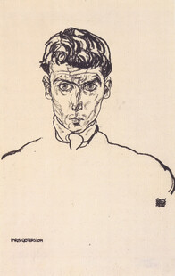 男性肖像线描速写