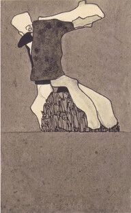 复古抽象人物版画