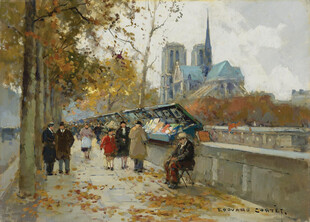 巴黎圣母院河畔秋景