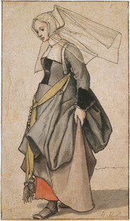 复古欧式女性服饰插画