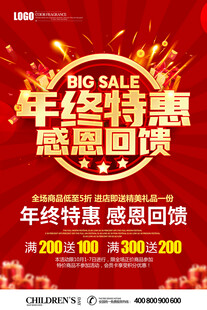 年终特惠感恩回馈海报